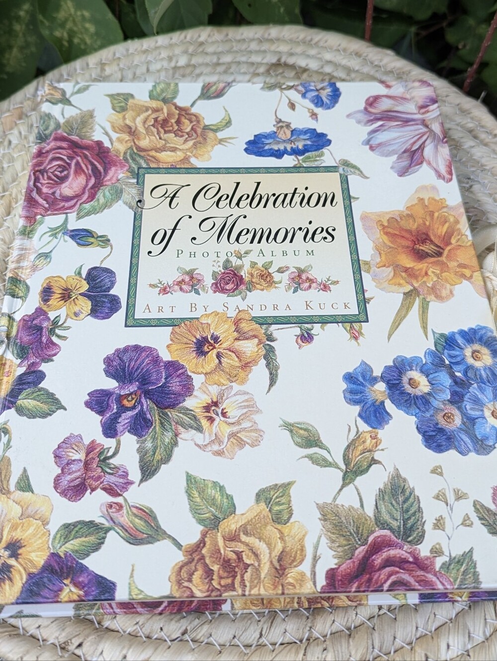 Sandra Kuck Vintage Floral Photo Album 1996 Cottagecore Botanical
